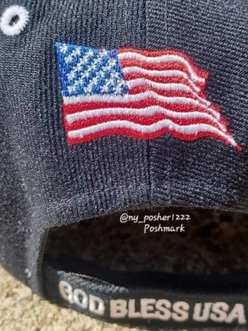 𝗨𝗦𝗔 Eagle Flag 𝖦𝖮𝖣 𝖡𝖫𝖤𝖲𝖲 𝖴𝖲𝖠 🇺🇸 Baseball Cap Black